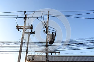 Transformer transmission electricity convert high voltage to low voltage