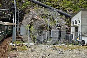 Transformers at the railway line from Flam to Myrdal in Norway