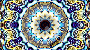 Transforming abstract mandala. 4k loop footage. Sacred symbol. Abstract sacred mandala