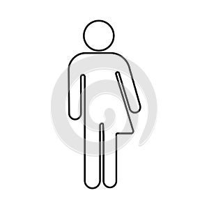 Transgender line iconvector illustration