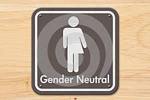 Transgender sign with text Gender Neutral