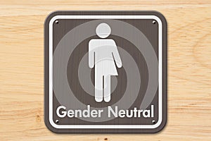 Transgender sign with text Gender Neutral photo