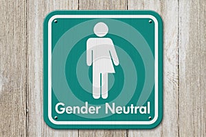 Transgender sign with text Gender Neutral photo