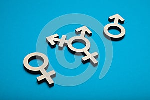 Transgender symbol, intersex activism. Trans woman photo