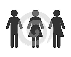 Transgender or unisex pictogram concept