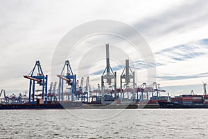 Transhipment cranes in Hamburg Sea Port