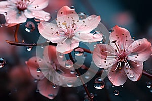 Transient Flower blossom drop. Generate Ai