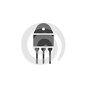 Transistor chip vector icon