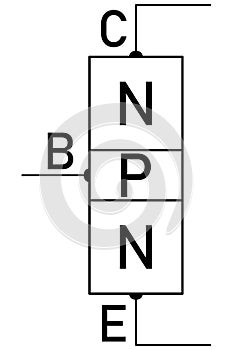 Transistor diagram - two PN junctions