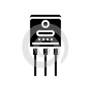 transistor electrical engineer glyph icon vector illustration