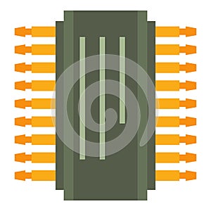 Transistor icon, cartoon style