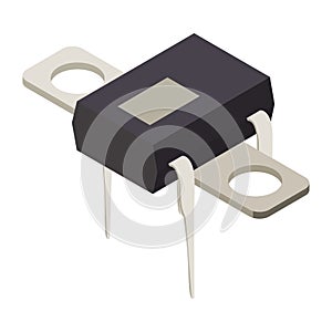 Transistor Isometric Icon