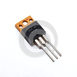 Transistor (NPN or PNP) isolated on a white background