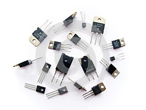 Transistor semiconductor electronics bunch