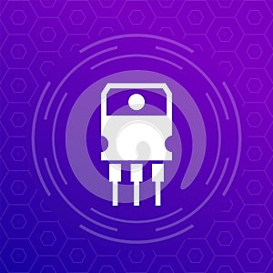 transistor vector icon for web