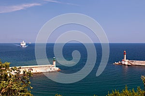 Transit in old port of Bastia