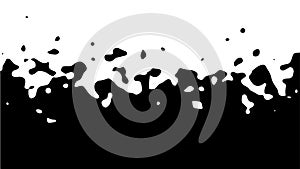 The transition from black to white with uneven border line, interpenetration of colors. Vector illustration photo
