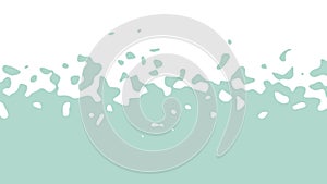 The transition from green to white with uneven border line, interpenetration of colors. Vector illustration photo