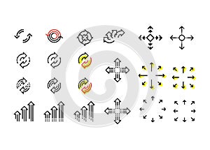 Transition icon, vector illustration