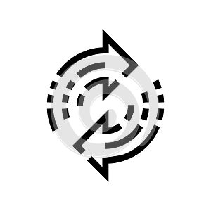 Transition icon, vector illustration