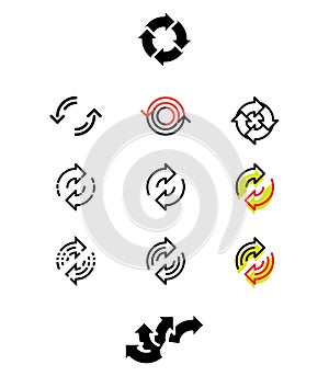 Transition icon, vector illustration