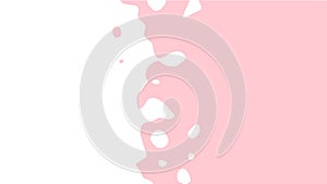 The transition from pink to white with uneven border line, interpenetration of colors. Vector illustration photo