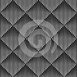 Transition rhombus shape texture diamond geometric seamless pattern, fade lines 3D illusion regular symmetrical geometry tiles