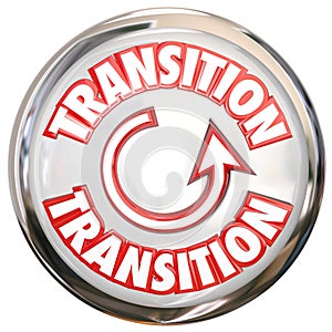 Transition Word White Button Icon Change Process Cycle