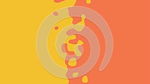 The transition from yellow to orange with uneven border line, interpenetration of colors. Vector illustration photo
