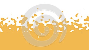 The transition from yellow to white with uneven border line, interpenetration of colors. Vector illustration photo