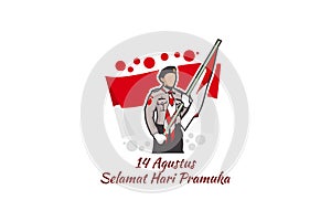 Translate: August 14, Happy Pramuka Day.