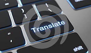 Translate button. Online language translation