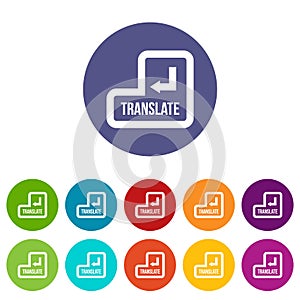 Translate button set icons