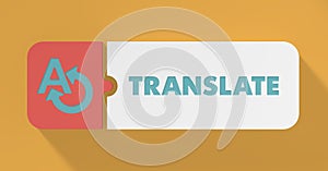 Translate Concept in Flat Design.