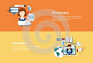 Translate Dictionary Vocabulary Technology Translation Tool Web Banner