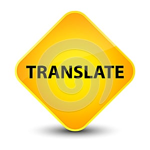 Translate elegant yellow diamond button