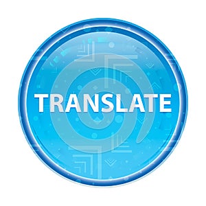 Translate floral blue round button