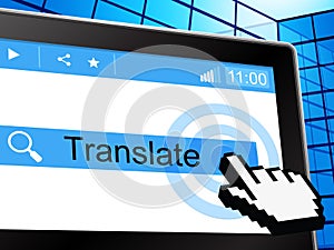 Translate Online Indicates Convert To English And Language photo