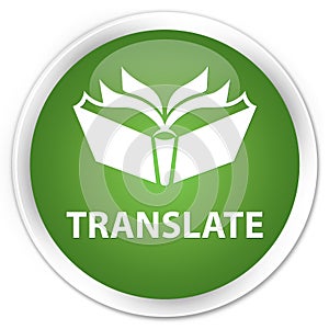 Translate premium soft green round button