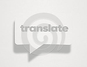 Translate Text On White Cardboard