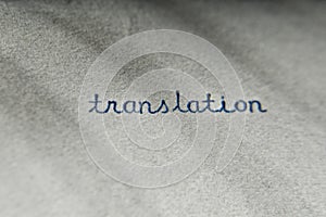 Translation photo