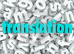 Translation 3d Letter Background Interpret Language Meaning