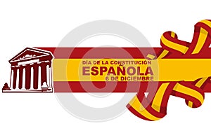 Translation: December 6, Constitutional day of Spain. vector illustration.