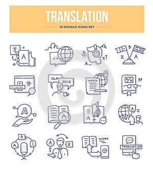 Translation Doodle Icons