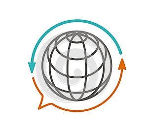 Translation icon vector.