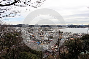 Translation: Lookout view of Kamakura city, from Hase-dera or Ha