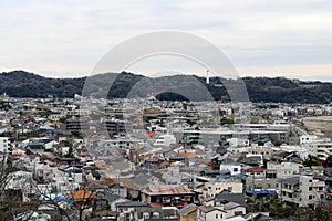 Translation: Lookout view of Kamakura city, from Hase-dera or Ha