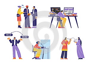 Translation service vector set, translator interpreting conversation, online translation using computer technology