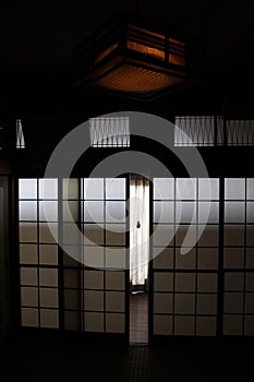 Translation: `A traditional room`, at an old Japanese house in Fukuoka,