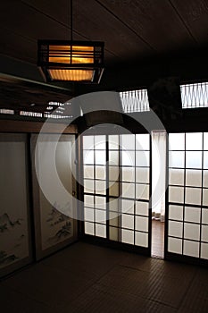 Translation: Translation: `A traditional room`, at an old Japanese house in Fukuoka, Japan